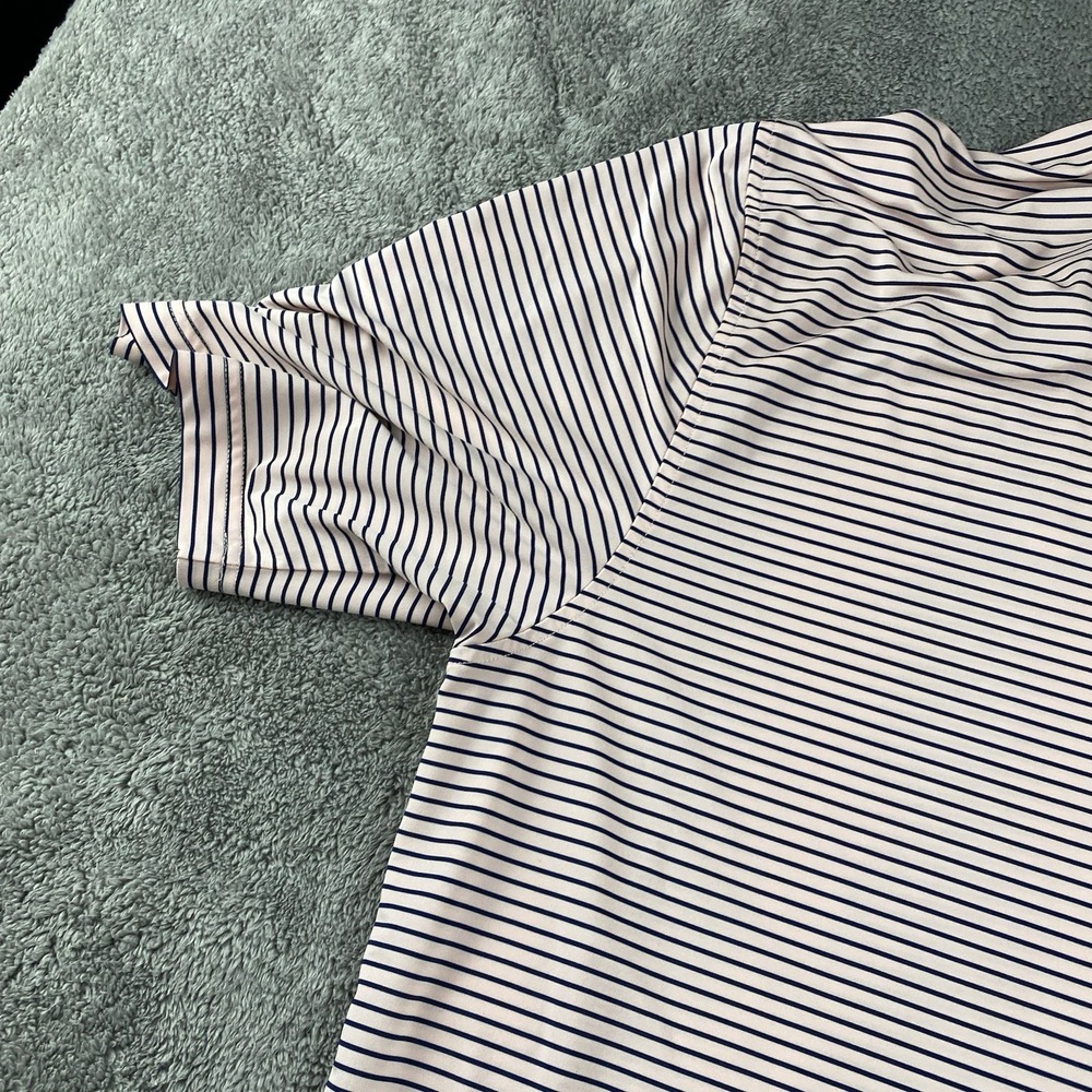 Augusta National Polo‎ Shirt Mens XL Pink Blue Striped Golf Performance - Picture 14 of 15